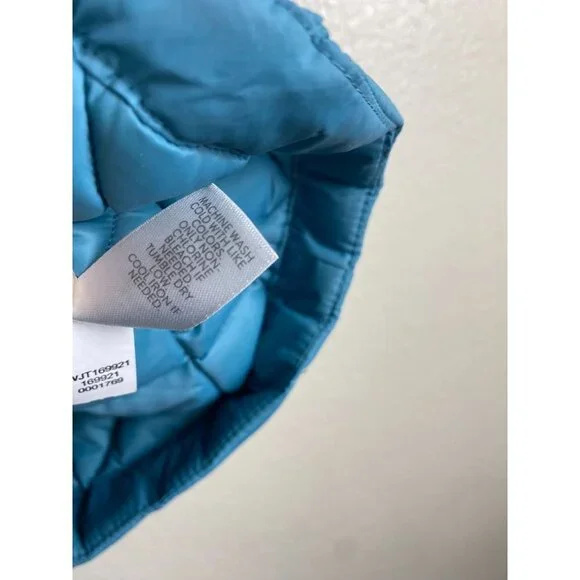 J. Jill Down Filled Quilted Vest Womens Blue Medium Warm Lightweight Fall Winter - Picture 11 of 12
